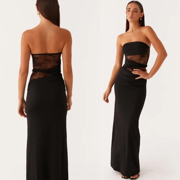 Peppermayo Black Strapless Maxi Dress - Picture 1 of 9